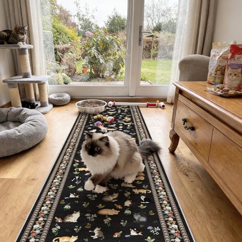 2x10 Washable Hallway Runner Rug (Black / 2x10)