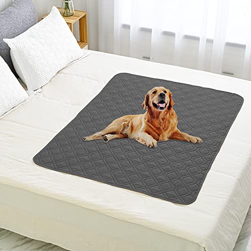 Waterproof Blanket Reversible Dog Bed Cover Pet Blanket for Furniture Bed Couch Sofa (40x50 Inch (Pack of 1) / Darkgrey)