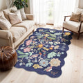 Washable 3x5 Entryway Area Rugs (3' x 5' (Rectangular) / Purple)