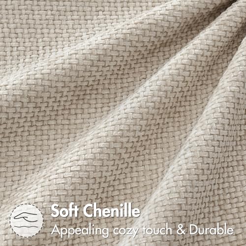 Decorative Couch Throw Pillow Covers 18x18 Inch Neutral Beige 2 Pack (18" x 18" (Pack of 2) / Beige)