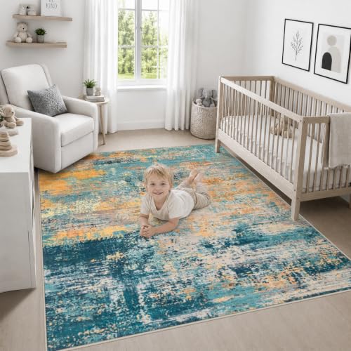 Area Rug Living Room (Rosy Haze / 8' x 8' (Square))