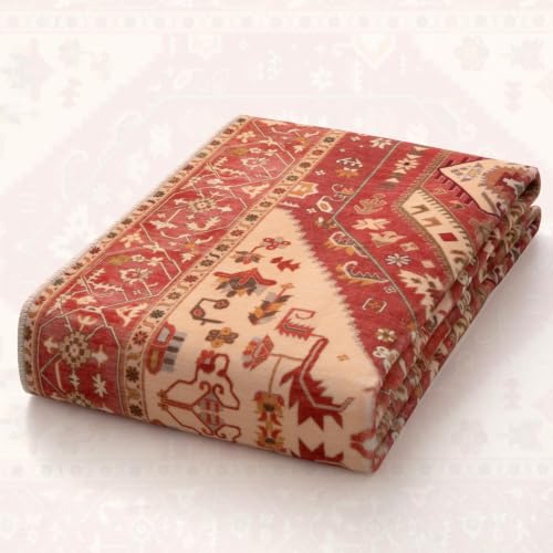 8x10 Washable Non Slip Boho Area Rug for Living Room (Red/Multi / 8' x 10' (Rectangular))