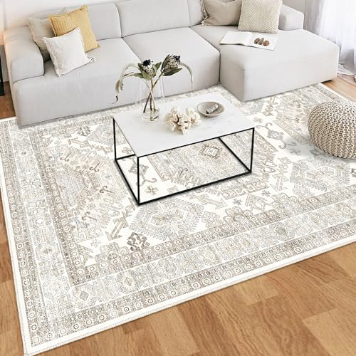 Area Rugs 8x10 for Living Room (Beige Neutral / 8' x 10' (Rectangular))