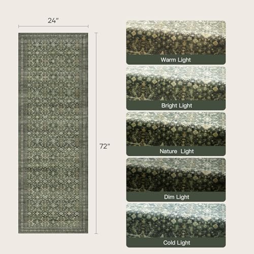 2x6 Area Rugs for Hallways (Green / 2' X 6' (Rectangular))