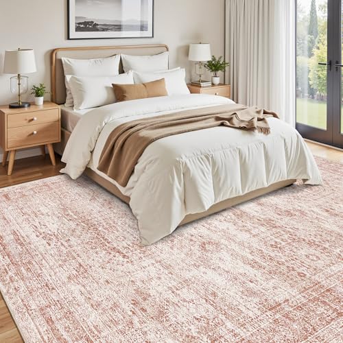 9x12 Area Rugs for Living Room Washable Rug Non (Pink / 9' x 12' (Rectangular))
