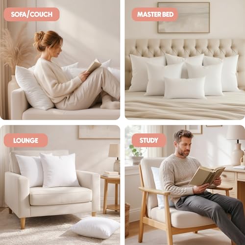 24x24 Pillow Inserts (White / 24x24 Inch)