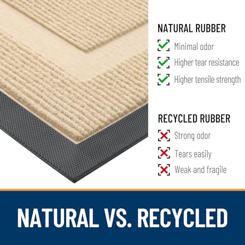 Front Door Mat Outside 59x34 (Beige / 59" x 34")
