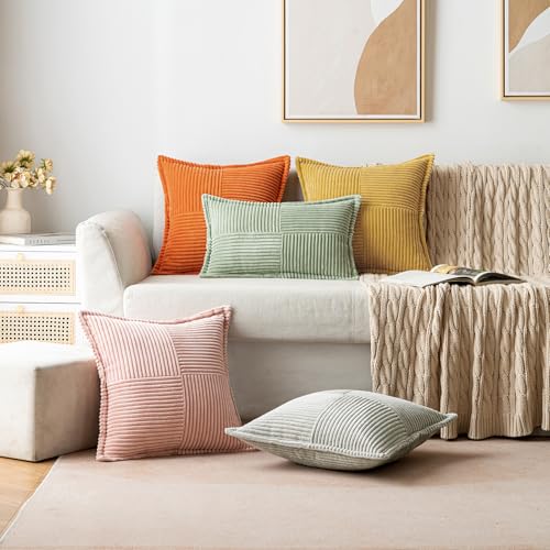 Decorative Throw Pillow Covers for Couch 20x20 Inch Gold 2 Pack (Gold / 20" x 20" (Pack of 2))