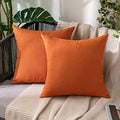 Decorative Outdoor Pillow Covers Fall Euro 22x22 Orange (22" x 22" (Pack of 2) / Orange)