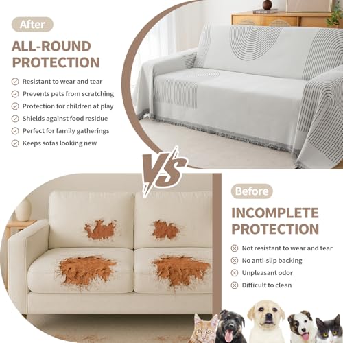 Couch Cover for Sofa (Arc Grey / 71*102 inch)