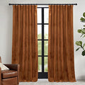 Velvet Curtains 108 inches Long (Golden Oak / 52"W x 108"L (Pack of 2))