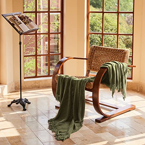 Throw Blanket for Couch (C-dark Green / 50*60'')
