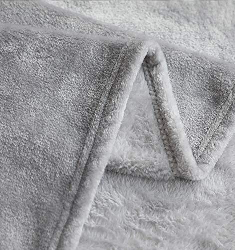 Large Flannel Fleece Throw Blanket (50"x70" / Lightgrey)