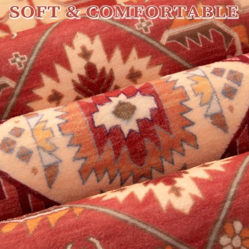 8x10 Washable Non Slip Boho Area Rug for Living Room (Red/Multi / 8' x 10' (Rectangular))