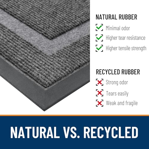 Front Door Mat Outside 33x21 (Dark Grey / 33" x 21")