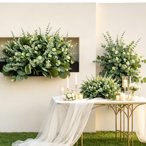 180 PCS 3 Kinds Mixed Eucalyptus Stems Bulk Greenery Stems for Centerpieces