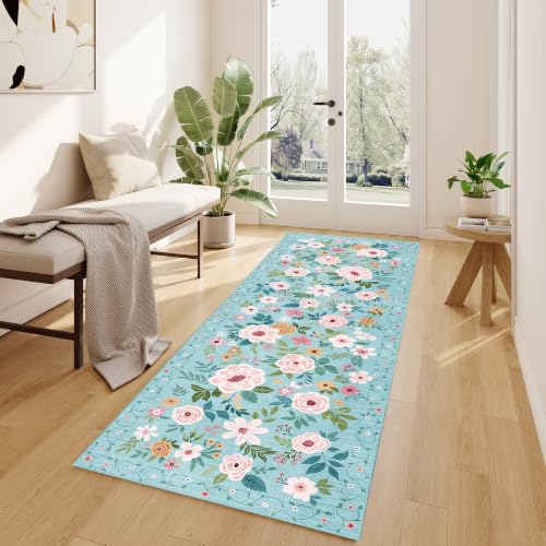 2x6 Runner Rug for Hallway (Teal / 2' x 6' (Rectangular))