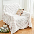 Fluffy Cozy Throw Blanket for Couch 50"x70" Cream White (Biege / Throw(50×60in))