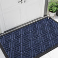 Front Door Mat Outside Entrance (Navy Blue / 47" X 23")