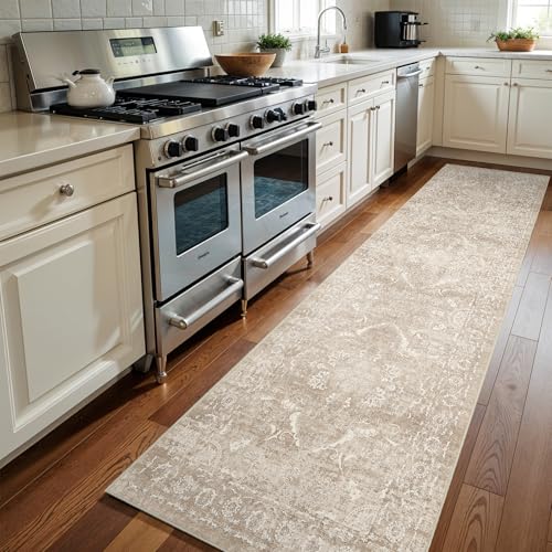 3x12 Washable Hallway Runners (Natural Beige / 3x12)