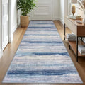 3x10 Ft Rug Modern Ombre Runner Rug for Hallway (Blue/Grey/Beige / 3' x 10' (Runner))
