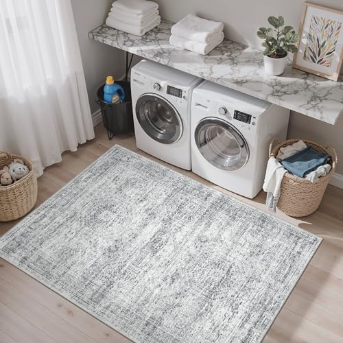 3x5 Rugs Non Slip (Grey / 3' x 5' (Rectangular))