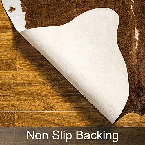 Faux Cowhide Rug (5'2" X 6'3" (Irregular) / Brown)