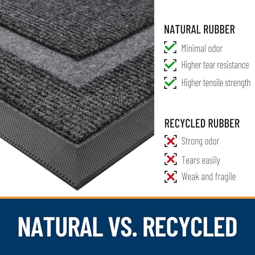 Half Circle Front Door Mat Outside 71x47 All (Grey / 71" x 47")