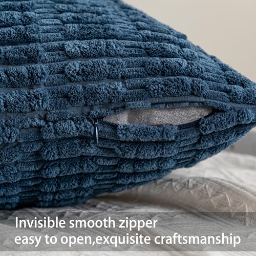 Pack of 2 Corduroy Decorative Throw Pillow Covers 12x24 Inch (Teal / 24" x 12" (Pack of 2))