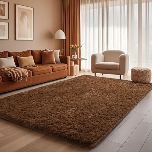 Brown Rugs for Bedroom Living Room (Brown / 4' x 6' (Rectangular))