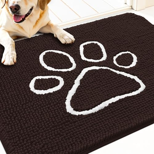 Dog Door Mat for Muddy Paws 32x20 (Brown / 32" X 20")