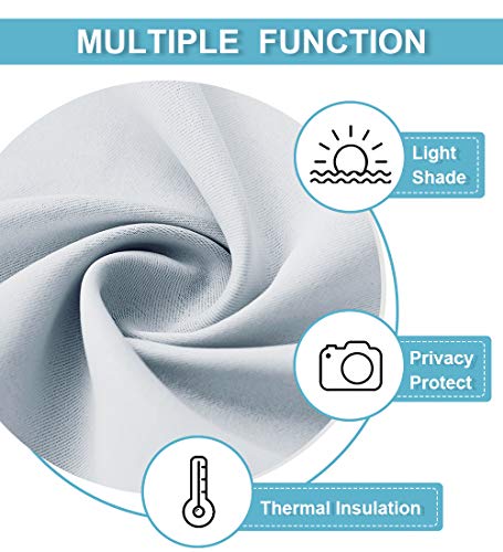 Large Curtains for Bedroom Living Room Dining Room 84 inches Long (Greyish White / 70"W x 84"L (Pack of 2))