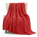Extra Large Soft Fleece Throw Blanket for Couch (Red / Throw(50x70 In))