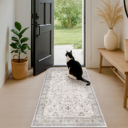 Boho 3x6 Large Bathroom Rug (3' x 6' (Rectangular) / Light Gray / Sage)