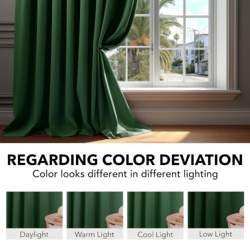 Blackout Curtains for Bedroom (Dark Forest / 42"W x 54"L (Pack of 2))
