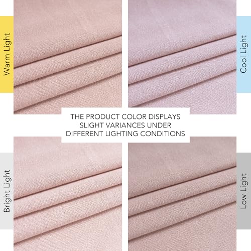 Linen Light Pink Sheer Curtains for Girls Room (Light Pink / 55"W x 84"L (Pack of 2))