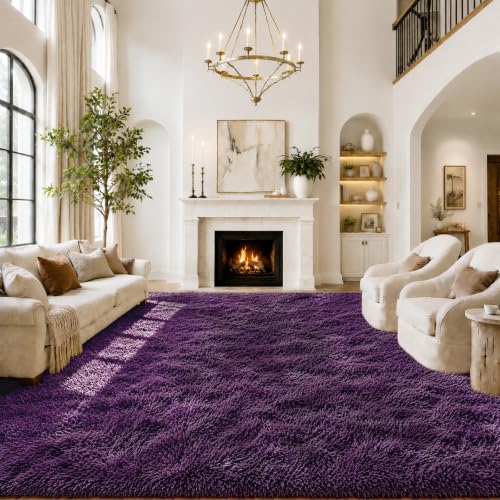 Area Rugs 9x12 Living Room (Grape Purple / 9' x 12' (Rectangular))