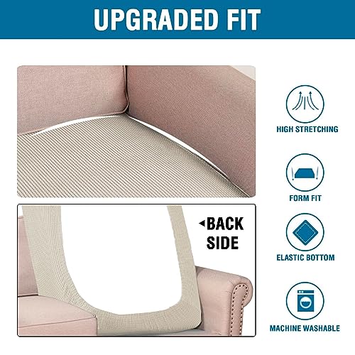 Super Stretch Individual Chaise Cover Sectional Couch Covers for L Shaped Sofa Both Left (Island Fossi / Chaise Cover)