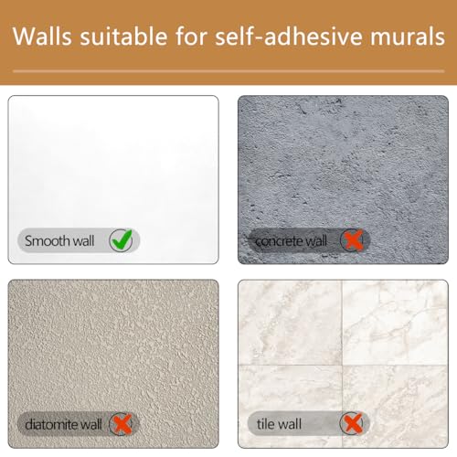 Brown and White Marble Wallpaper Mural Peel and Stick 137"x100" (ZZ-018 / 137" x 100")