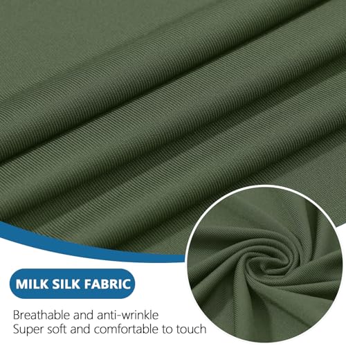 Milk Silk Couch Cushion Covers (Bronze Green / Seat Cover 2 Pack)