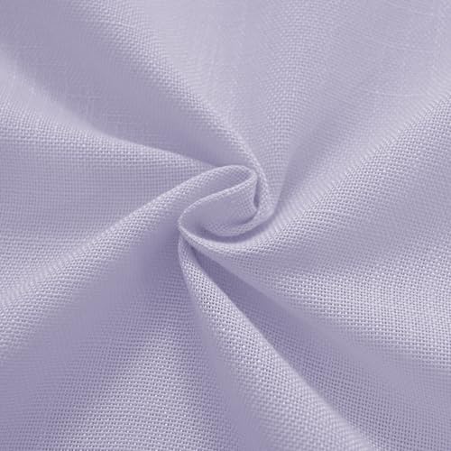Lavender Semi Sheer Linen Purple Curtains 120 Inches Extra Long Ceiling to Floor for Purple Room Decor Back Tab Light Filtering Window Treatment Panels Drapes Luxury Elegant Sheer Violet (Purple / 52"W x 120"L (Pack of 2))