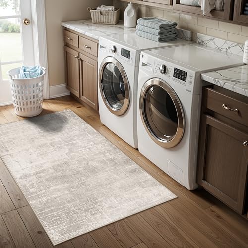 Washable 2x4 Entryway Area Rugs (2x4 / Beige/Cream)