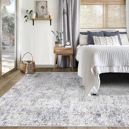 5x7 Area Rugs for Living Room (Blue Grey / 5' x 7' (Rectangular))