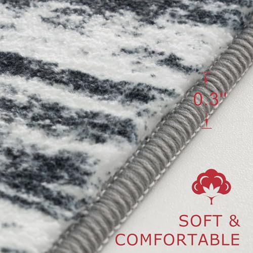 Modern Abstract Small Area Rugs (Black Navy Blue Grey / 2' x 3' (Rectangular))