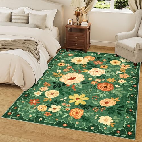 6x9 Area Rugs (Dark Green / 6' x 9' (Rectangular))