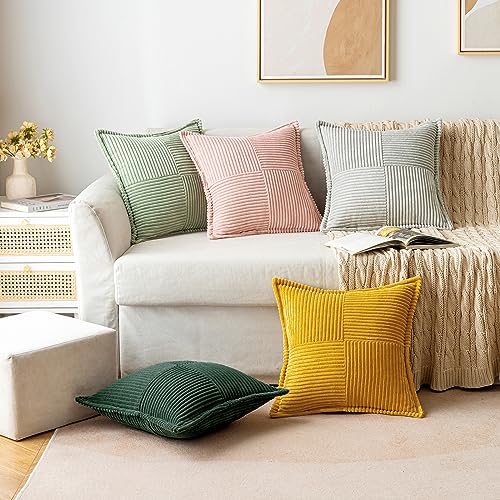 Decorative Throw Pillow Covers for Couch 20x20 Inch Dark Green (Dark Green / 20" x 20" (Pack of 2))