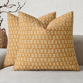 Decorative Floral Print Throw Pillow Covers 18×18 Golden Orange (18" x 18" (Pack of 2) / Golden Orange)