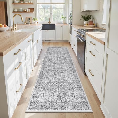 Washable 2x8 Runner Rug (Grey / 2' x 8' (Runner))