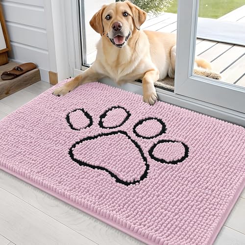Dog Door Mat for Muddy Paws 36x24 (Dusty Rose / 36" X 24")