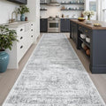 Washable Hallway Runner Rug 3x10 Kitchen Entry Rugs Non (Grey / 3' x 10' (Runner))
